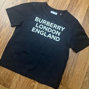Children’s BURBERRY Tee all black with white letters